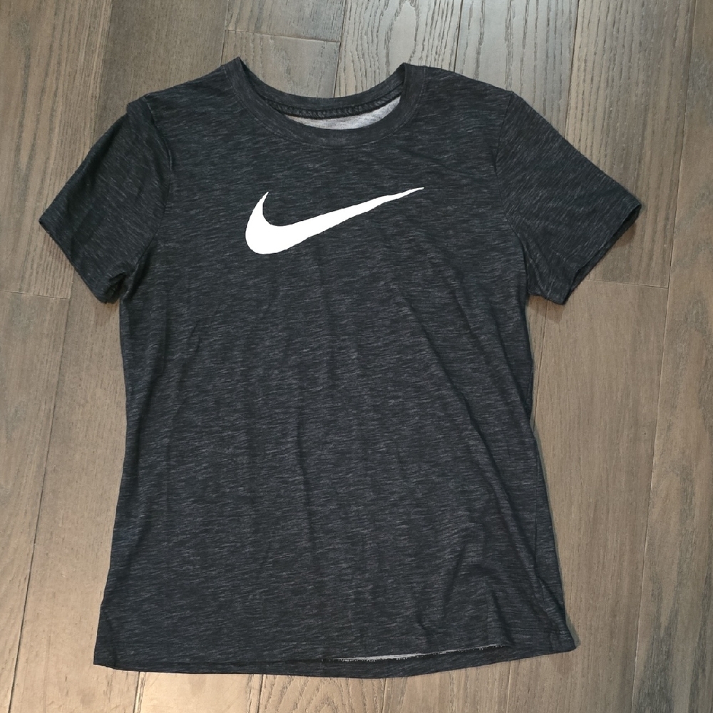 Nike Charcoal Tee with White Swoosh
